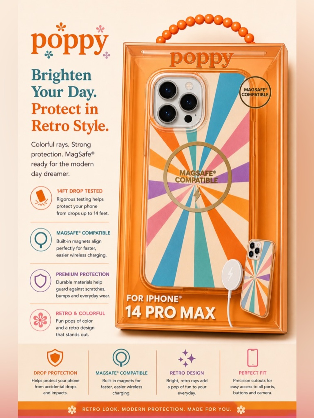 Poppy IPhone 14 Pro Max Case